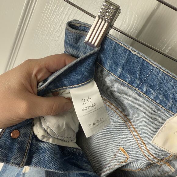 Mother The Insider Crop Step Fray Jeans in We Are Castaways 26 - Picture 11 of 11